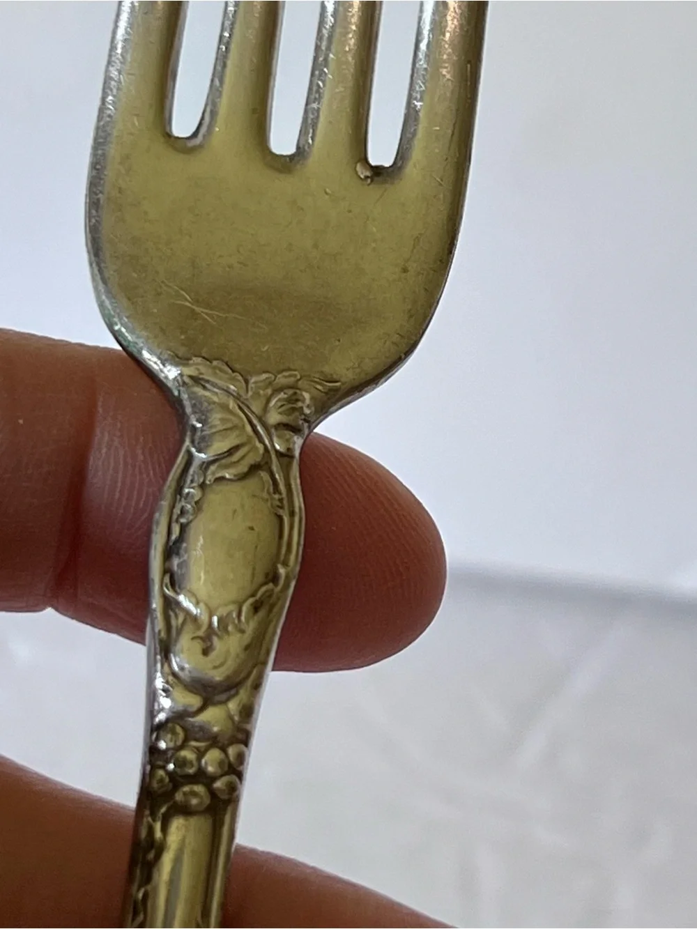 Antique R. Wallace Silverplate Floral Pattern Dinner Fork Pat: June 6 1903 Mono